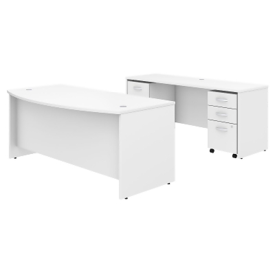 Bush Business Furniture Studio C 72 In Bow Front Desk And