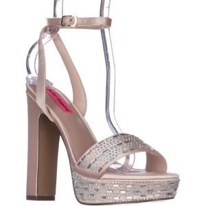 Womens Betsey Johnson Alliie Ankle Strap Platform Dress Sandals Champagne - 8.5 US