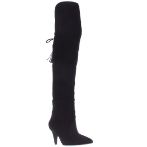 Womens Nine West Josephine Over-The-Knee Boots Black Suede - 6 US