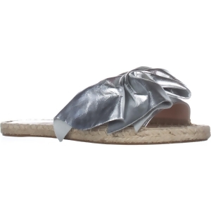 Womens Avec Les Filles Gemma Slide Bow Sandals Silver Metallic - 9.5 US
