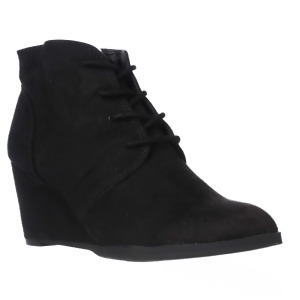 Womens Ar35 Baylie Lace Up Wedge Booties Black - 8.5 US