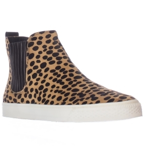 Womens Loeffler Randall Crosby Pull On High Top Fashion Sneakers Cheetah - 5.5 US