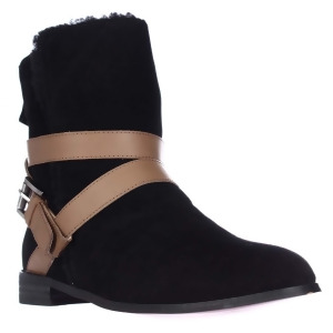 Womens Twiggy London 433203 Faux Fur Lined Ankle Boots Black - 7 W US
