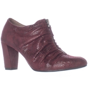 Womens Aerosoles Fortunate Front Zip Scrunch Ankle Boots Wine Snake - 8.5 W US