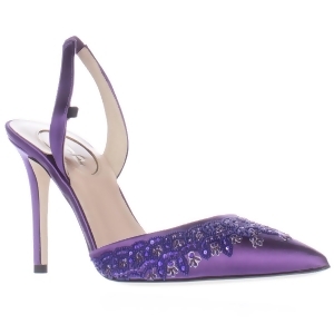 Womens Sjp Josephine Sling-Back Pointed Toe Heels Purple Satin - 5.5 US / 35.5 EU