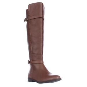Womens I35 Ameliee Side Studded Knee High Boots Cognac - 6 US