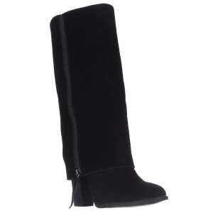 Womens I35 Johanna Tall Foldover Mid Calf Fashion Boots Black - 5 US