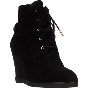 Womens Michael Michael Kors Carrigan Wedge Knit Cuff Lace Up Ankle Boots Black - 11 US / 42.5 EU