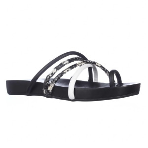 Womens Guess Jiyana Toe Loop Slide Sandals Black Multi - 8.5 US
