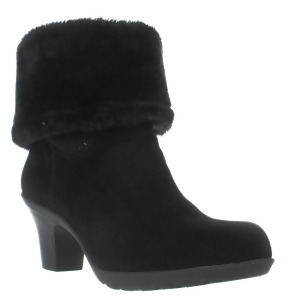 Womens Anne Klein Heward Cuffed Ankle Winter Boots Black/Black - 6 US
