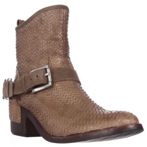 Womens Donald J Pliner Wade Western Ankle Boots Taupe Cut Snake - 6 US