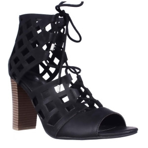 Womens G by Guess Iniko Lace Up Caged Sandals Black - 9.5 US