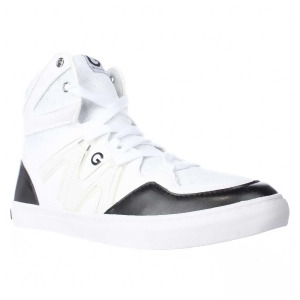 Womens G by Guess Otrend High Top Fashion Sneakers White Multi - 9.5 US