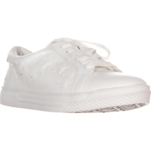 Womens Bebe Destine Lace Up Fashion Sneakers White - 7.5 US