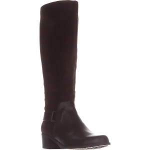 Womens Aerosoles After Hours Riding Boots Dark Brown Combo - 6.5 US