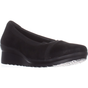 Womens Clarks Caddell Dash Wedge Pumps Black Synthetic - 12 US / 44 EU