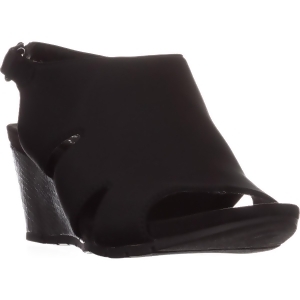 Womens Bandolino Galedale Peep Toe Wedge Sandals Black - 5.5 US