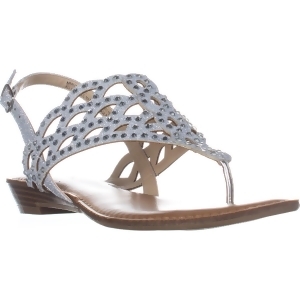 Womens ZiGiSoho Mariane Flat Thong Sandals Silver - 7 US