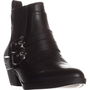 Womens Guess Violla Casual WesternAnkle Boots Black Leather - 5.5 US