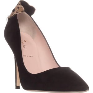 Womens Kate Spade New York Lina Pointed-Toe Heels Black Suede - 8.5 US