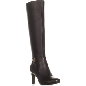 Womens Bandolino Lamari Knee-High Fashion Boots Black Leather - 5 US