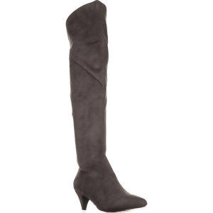 Womens Impo Edeva Over-The-Knee Kitten Heel Boots Steel Grey - 7 US