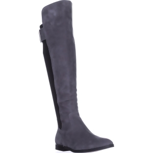 Womens Calvin Klein Priya Wide Calf Knee-High Boots Slate/Black Suede - 11 US / 41.5 EU