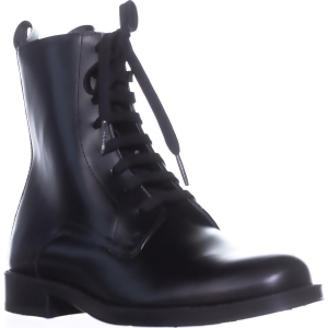 Womens Aerosoles Push Limits Comfort Combat Boots Black Leather - 5.5 US