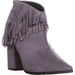 Womens Kenneth Cole Reaction Pull Ashore Fringe Ankle Booties Charcoal - 8.5 US / 39.5 EU