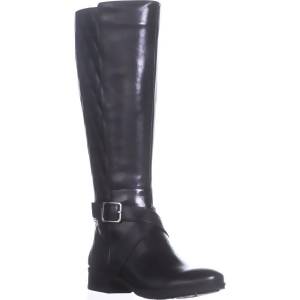 Womens Dkny Mattie Flat Knee-High Boots Black Leather - 7 US / 37.5 EU