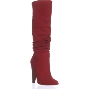 Womens Steve Madden Carrie Heeled Knee High Boots Red Suede - 6.5 US