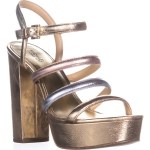 Womens Michael Michael Kors Nantucket Platform Sandals Pale Gold/Silver Gold - 10 US / 41 EU