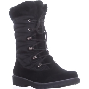 Womens BareTraps Satin Lace-Up Snow Boots Black - 7.5 US