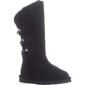 Womens Bearpaw Jenna Mid-Calf Wool Lined Boots Black - 11 US