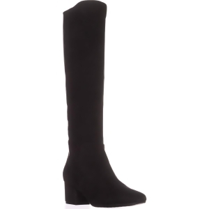 Womens Bandolino Florie Wide Calf Knee-High Fashion Boots Black/Black Suede - 10 US