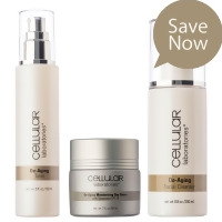 Cellular Laboratories® Skincare Value Kit - Includes De-Aging Facial Cleanser; De-Aging Toner and De-Aging Day Crème with SPF 20