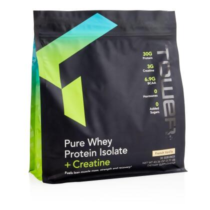 Tower+™ Pure Whey Protein Isolate + Creatine - Single Bag (30 Servings)