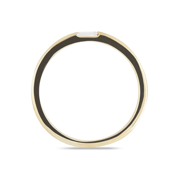 NIKKI - Modern Baguette Ring - Final Sale - Size 7 - Gold | Clear