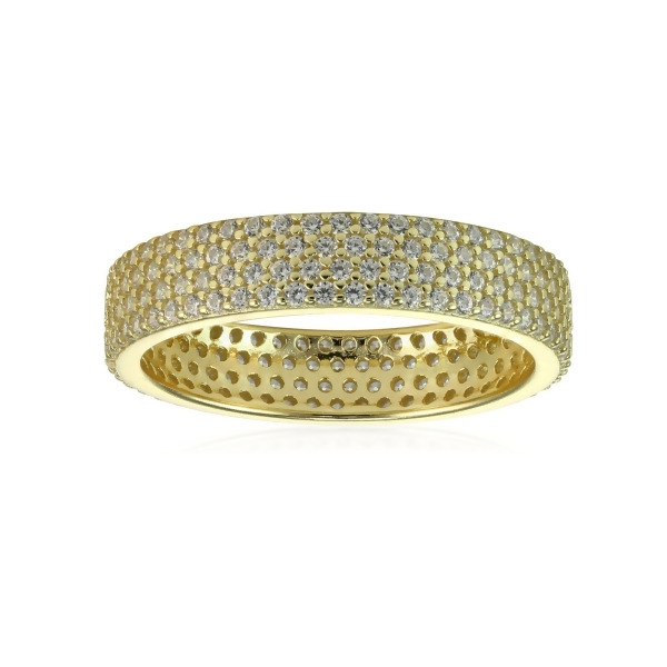 STELLA - Pave Band Ring - Size 5 – Gold | Clear