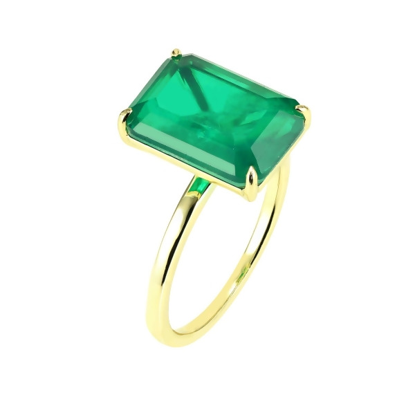 SAGE – Emerald Cut Ring - Size 5 – Green | Clear