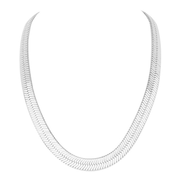 HARPER – Ultra Wide Herringbone Chain - Silver