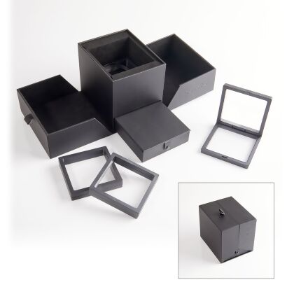 Layered - Storage and Display Box - Black