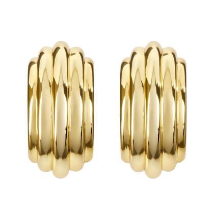 RAYE – Ribbed Earrings - Gold