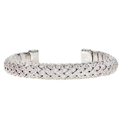 VALENTINA – Woven Cuff Bracelet - Size: 6.5