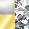 Silver and Gold with Clear Gem