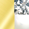 Gold with Clear and Pearl Gem