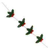 Felt mistletoe peg garland Felt mistletoe peg garland