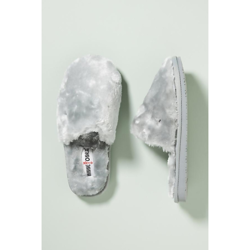 minnetonka faux fur slippers
