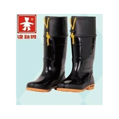 【達新牌】女豪美雨鞋(加束口)黑色雨鞋A17 