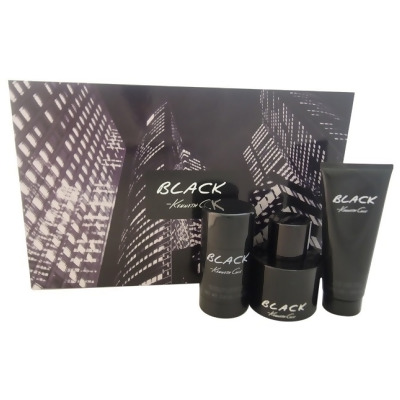 Kenneth Cole Black by Kenneth Cole for Men - 3 Pc Gift Set 3.4oz EDT Spray, 3.4oz After Shave Balm, 2.6oz Deodorant Stick 